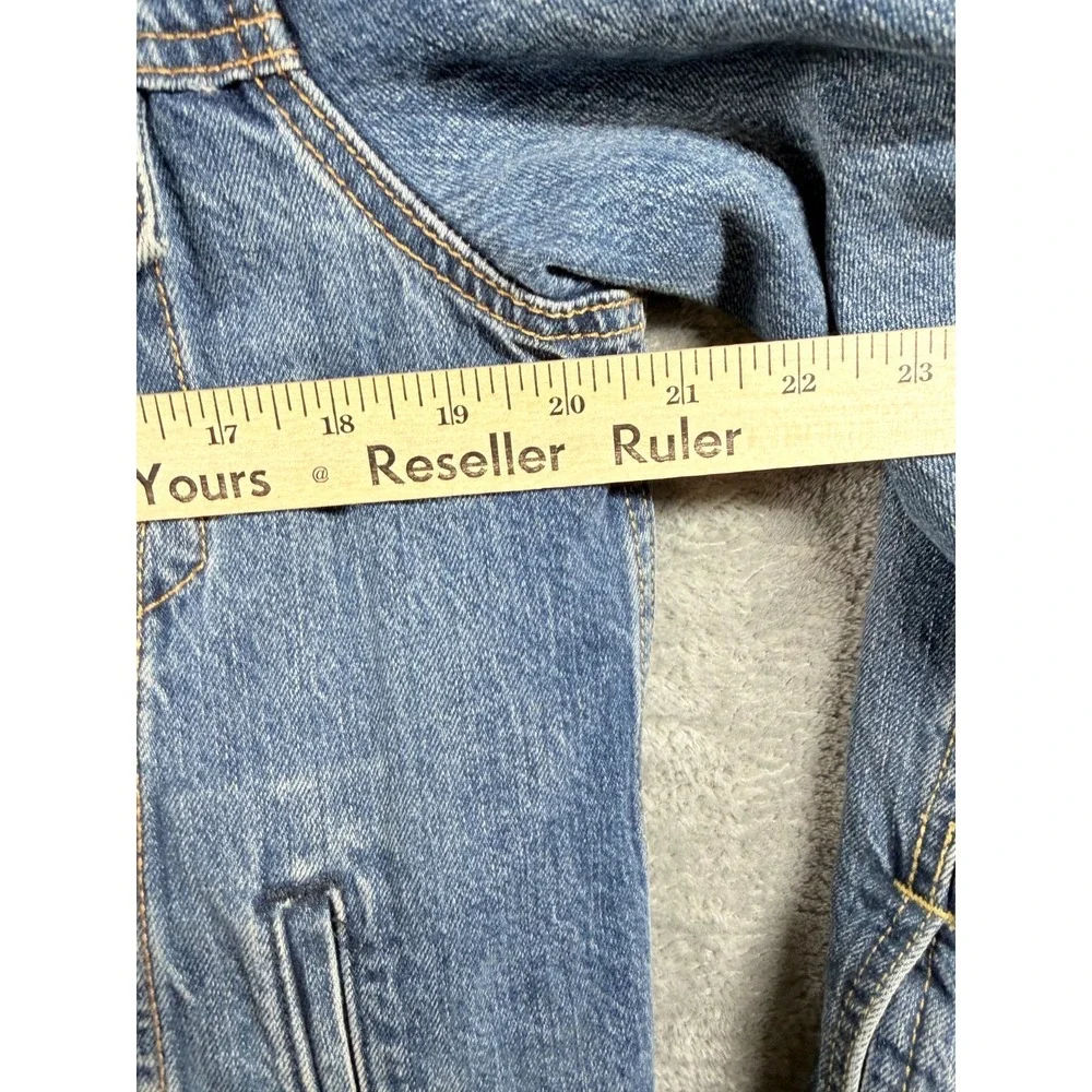 Levi's Premium Sherpa Lined Denim Trucker Jacket Small Fleece Western‎